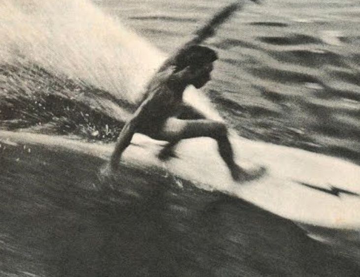 Surfer zwart-wit