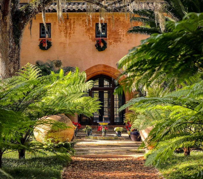 Foto van een huis met planten