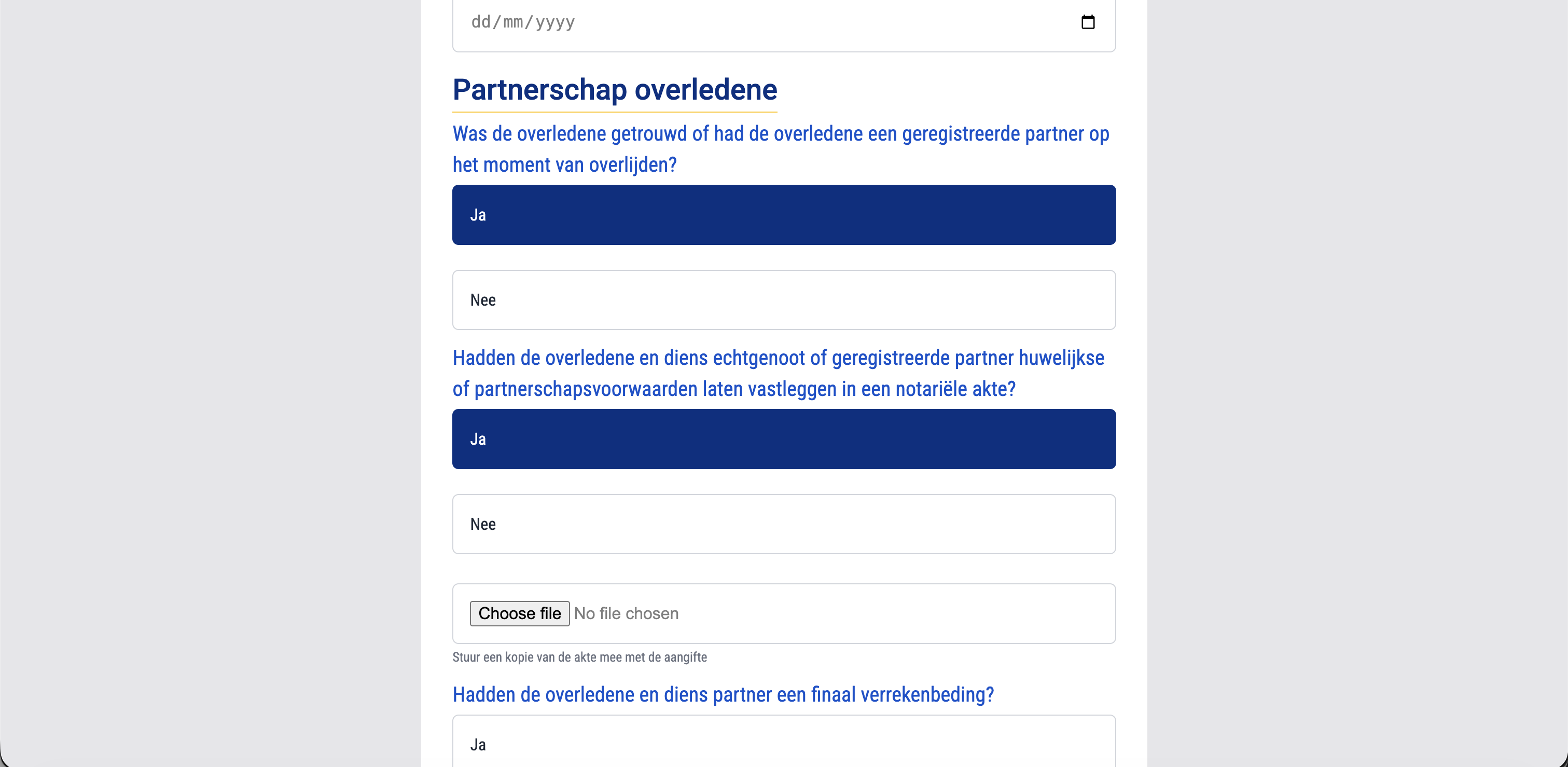 Het formulier