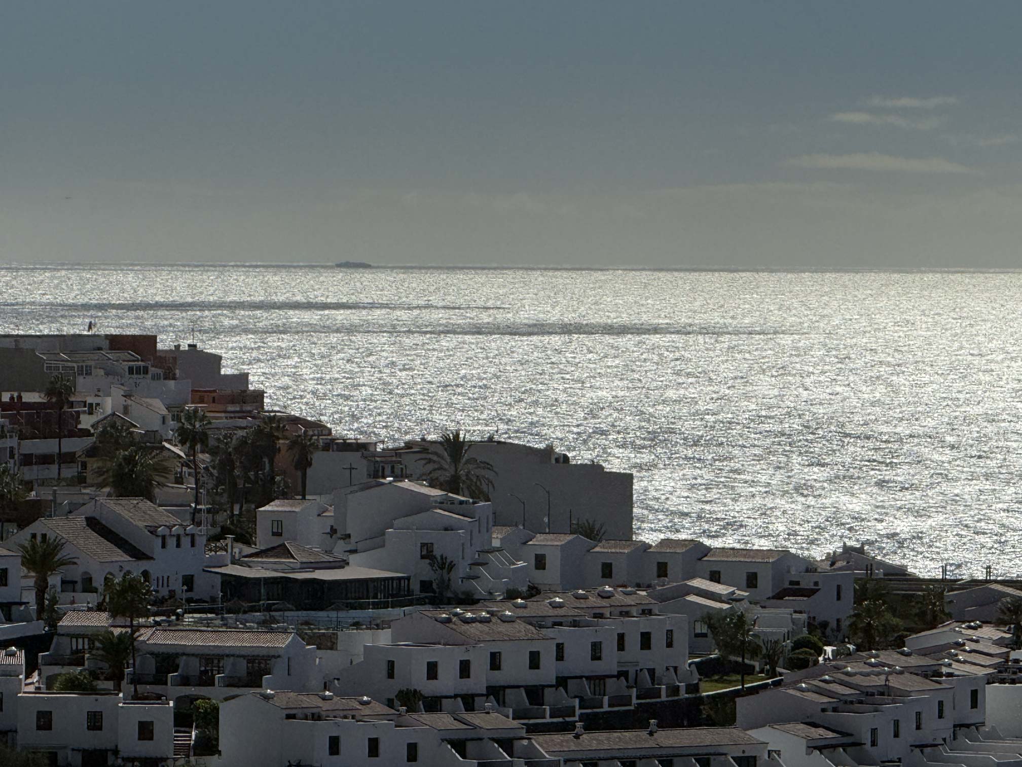 A sea and houses in Tenerife